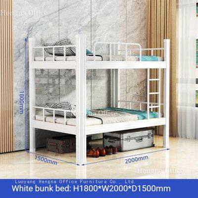 Military Grade Iron Double Decker Bed—Strong Load Bearing —No Bolt Metal Bunk Bed for Army Barracks Project—Easy Installation
