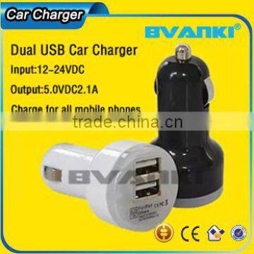 2016 low price high quality mini dual port car usb charger coloful Mobile Phone Charger for Apple and Samsung free samples