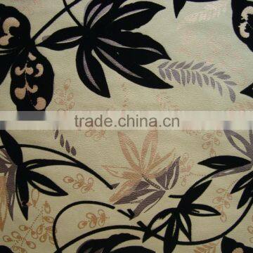 Printing & Flocking PU Leather for Furniture