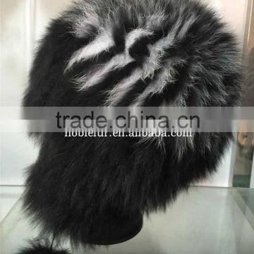 New Design Keep Warm Fox Fur Earflap Hatwindproof Headwear photo-3