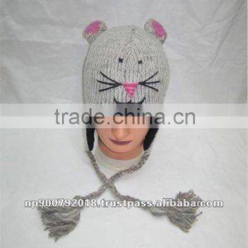 Hand Made Animal Earflap Hat