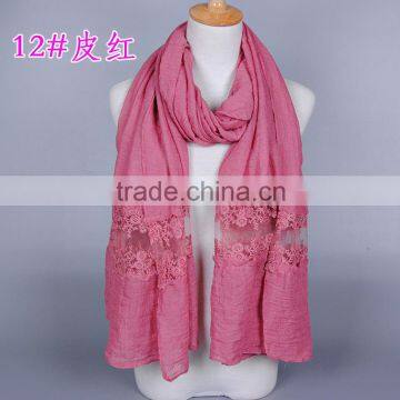 Top Quality Long Cotton Plain Fashion Women Lace Shawl                        
                                                Quality Choice