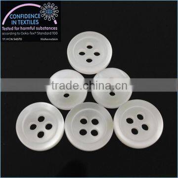 4 hole white recycled plastic buttons