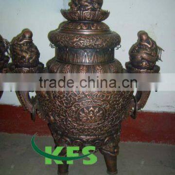 Bronze religious censer statue