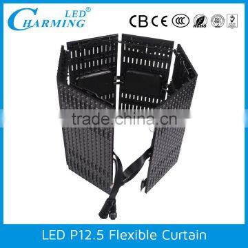  Outdoor transparent curving video LED screen/LED video wall/soft curtain led display Charming LED display