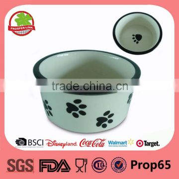 Wholesale Ceramic Paw Print Dog Bowl Stand