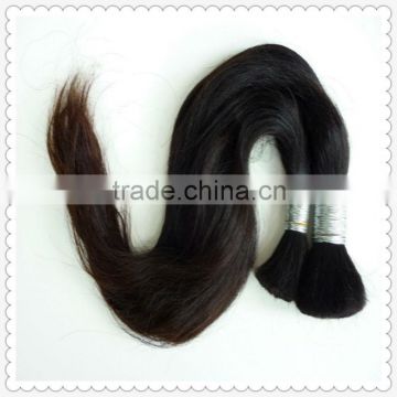 Natural balck straight hair cheap 100%human hair bulk