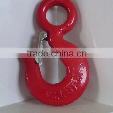 High Strength Drop Forged Galvanized Swivel Eye safety hook/ large heavy crane hook