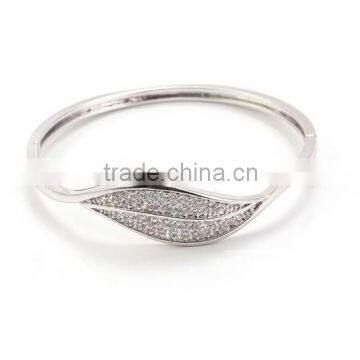 Latest Style Fashion Silver Plated Pave Setting Rhinestone Bracelet