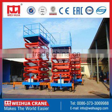 500kg moblle hydraulic scissor lifting platform with four wheels