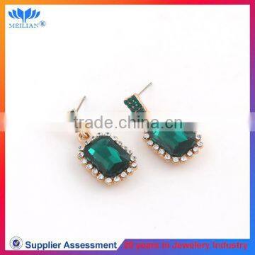 2015 Fashion turquoise stud earrings for women, big gemstone earring