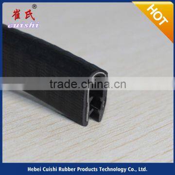 PVC decorative edge steel clip rubber u channel seal