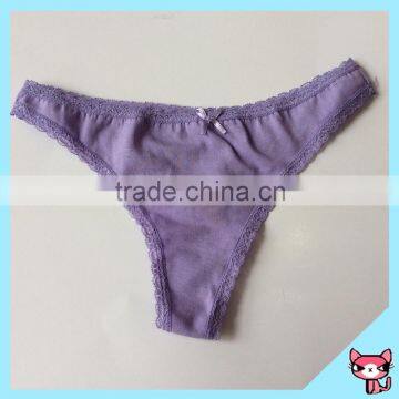 Solid Purple G string Girl Underwear