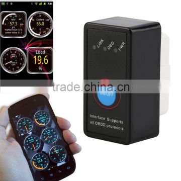 V2.1 MINI ELM327 Bluetooth Power Switch ELM 327 Version OBD2 / OBDII for Android Torque Car Code Scanner FREE SHIPPING