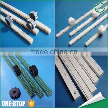 Manufacturer custom cnc machined liner gear rack rail PPS teflon pom nylon plastic rack and pinion gear sets