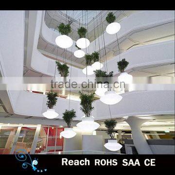 Led hanging flower pot/solar led pot for atrium decoration, indoor decoration