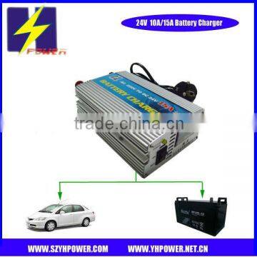 24V car battery charger 10A/15A available