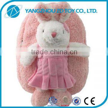 pink beautiful animal backpack plush rabbit backpack