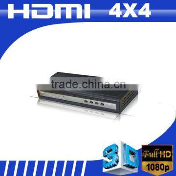 4x4 hdmi matrix switcher with RS23 and remote control