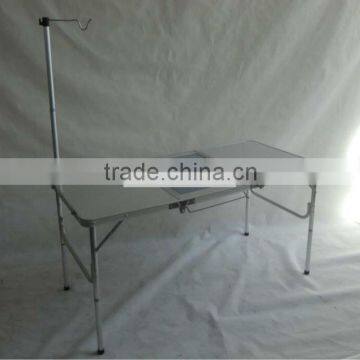 fold up Barbecue BBQ side Table with iron pan&lamp holder                        
                                                Quality Choice