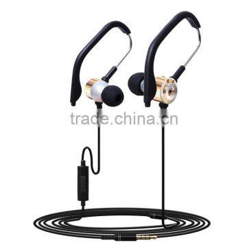 New Hot Sele Metal Bass Headphones With Mic Wired Control Ear-hook Sport Headphone photo-5