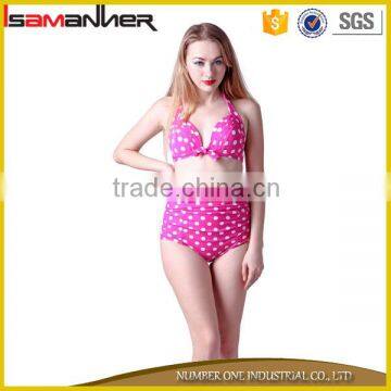Pink sexy lady bikini high waist tied young girls hot sexy swimwear                        
                                                                                Supplier's Choice