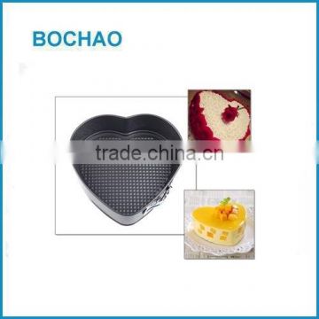 Nonstick coating heart shape springform pan with removable base