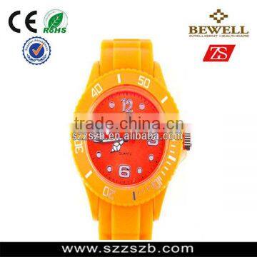 Top brand waterproof cool orange silicone watch wholesale