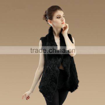 Factory wholesale 100% Real new fashion kintted rabbit fur Vest