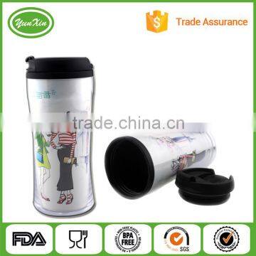 12oz promotional plastic tumbler drinking mug with lid with paper insert                        
                                                Quality Choice