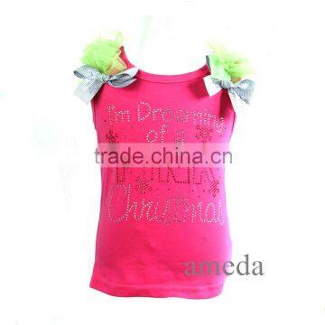 Rhinestone I'm Dreaming of a PINK Christmas Hot Pink Tank Top