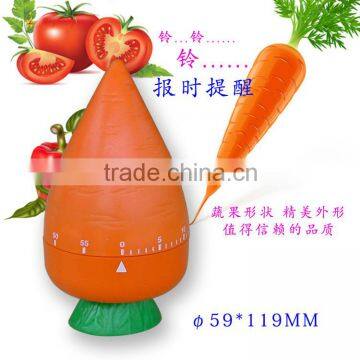 Carrot shape mechanical timer,Vegetable timer