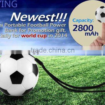 Mini portable football power bank charger for promotion gifts