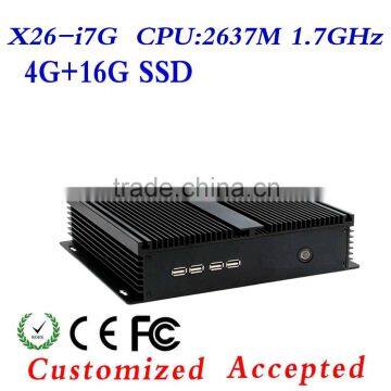 Hot On Sale Factory Of Keyboard Intel I7 2637M 4gb Ram Wired Thin Client Thin Terminal Thin Pc Linux Mini Pc Vga Desktop Compute