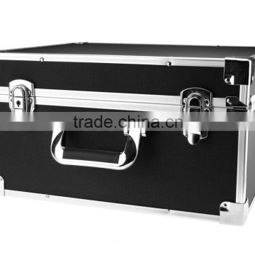 420 X 330 X 230MM ALUMINUM BOX CASE FLIGHT BRIEFCASE WITH LINED BLACK COLOR