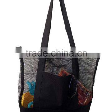 Mesh Beach Tote Bag Black - Good for the Beach