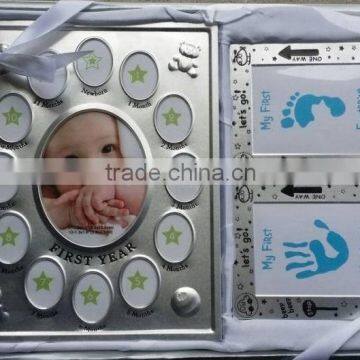 aluminum photo frame sets for baby first birth gift