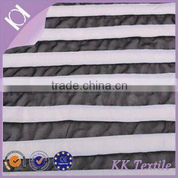 Hot Selling Factory Price PU Strip Embroidery Chiffon Lace Applique Fabric for Garment