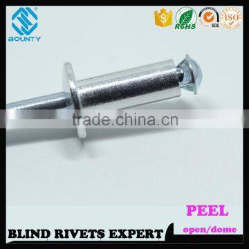HIGH QUALITY OPEN END FACTORY PROTRUDING CROWN HEAD ALUMINUM PEEL RIVETS photo-5