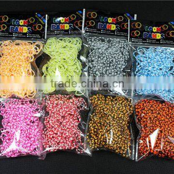 2015 hot sale rubber DIY colorful loom bands elastic bands for kids games