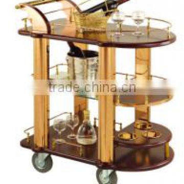 Luxury hotel wine liquor trolley service cat for hotel or restaurant