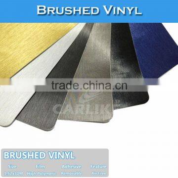 Interior Or Exterior Matte Aluminum Brushed Car Wrap Adhesive Vinyl Film