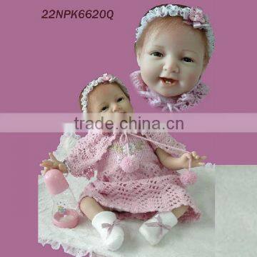 Silicone reborn baby dolls for sale vinyl smile baby doll