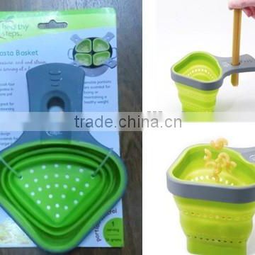 High quality and unbreakable silicone collapsible colander/silicone colander