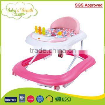 BW-16A SGS approved baby walker seat cushion/2016 new wheels baby walker with brakes