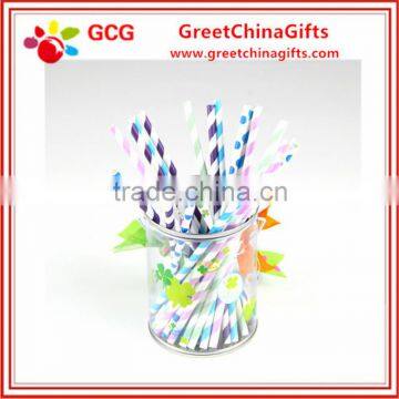 Promotional disposable colorful paper drinking straw                        
                                                                                Supplier's Choice