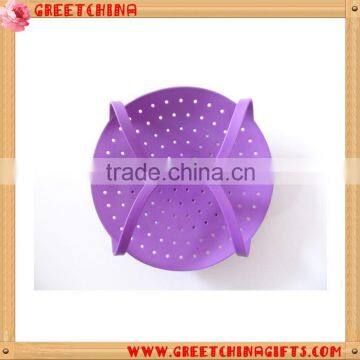 Custom Silicone Food/Vegetable Steamer Cooker Basket For Kitchen Cooking Utensil Tools