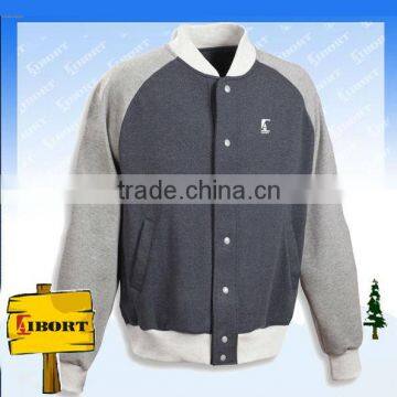 JHDM-516 men's grey plus size varsity jacket letters