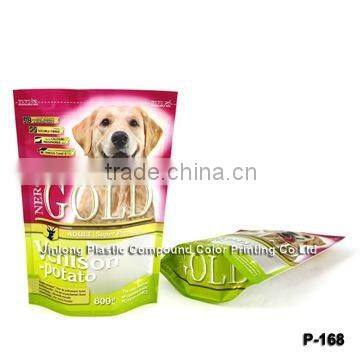 side gusset dog food pouch with clear window