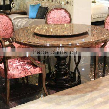 Modern wood round dining table (LS-223)